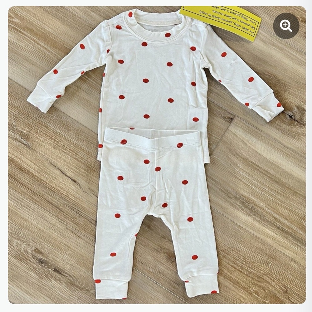 NWT Plain Jane Polka Dot Baby Infant Pajamas Valentine's SOFT 0-3 Months